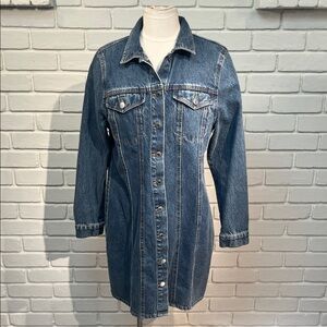 H&M Blue Denim Dress Jacket Western
